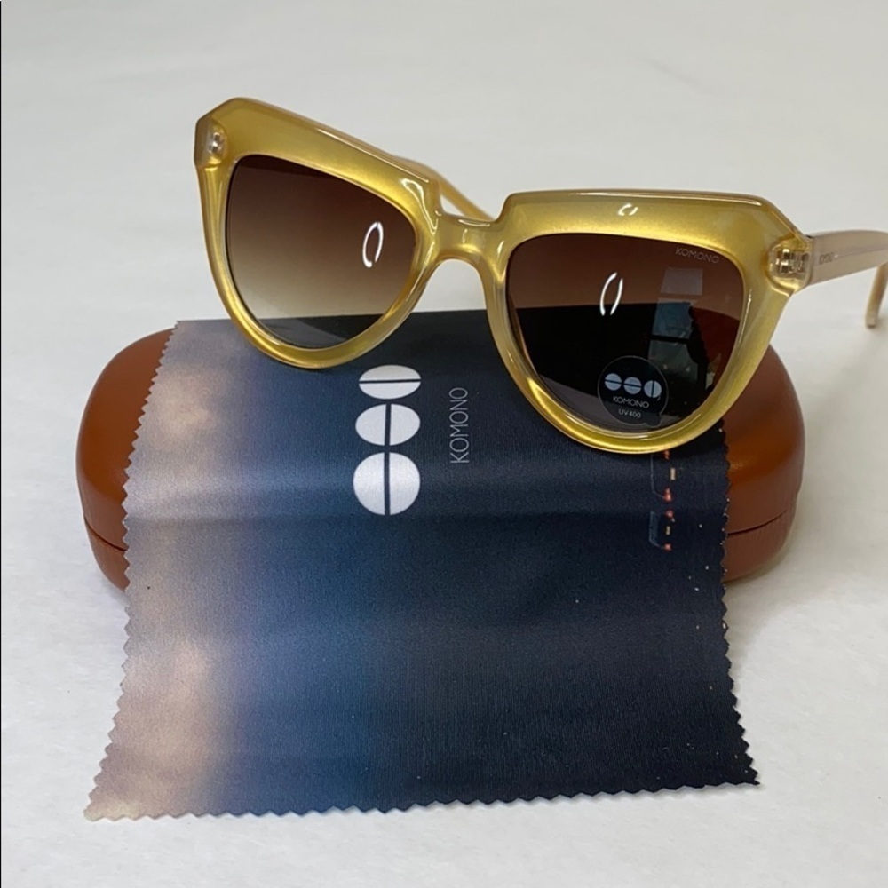 KOMONO sunglasses Stella Gold NEW cat eye - Picture 5 of 13